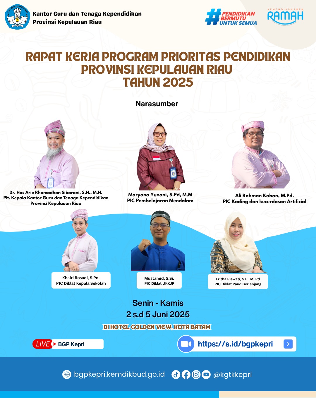 Rapat Kerja Program Prioritas Pendidikan Provinsi Kepulauan Riau Tahun 2025